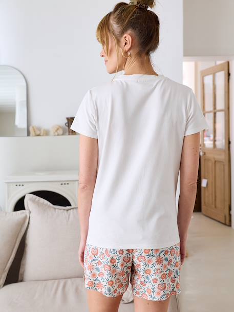 Ensemble 4 pièces homewear grossesse et allaitement Pack pyjama fleuri+vert sauge - vertbaudet enfant 