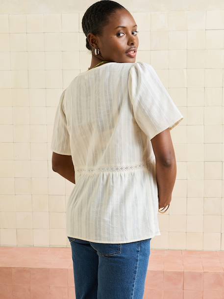 Blouse grossesse col V écru - vertbaudet enfant 
