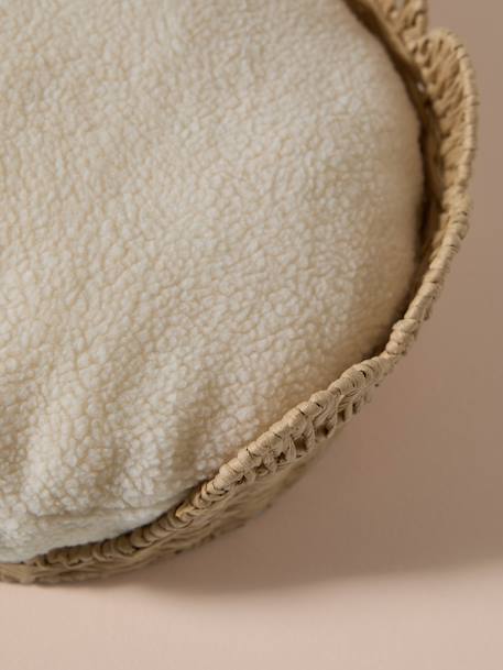 Dierenmand met geschulpte rand en sherpa kussen beige - vertbaudet enfant 