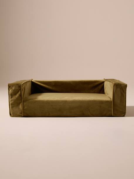 Middelgrote fluweel / velours hondensofa brons - vertbaudet enfant 