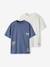 Lot 2 T-shirt manches courtes bleu grisé - vertbaudet enfant 