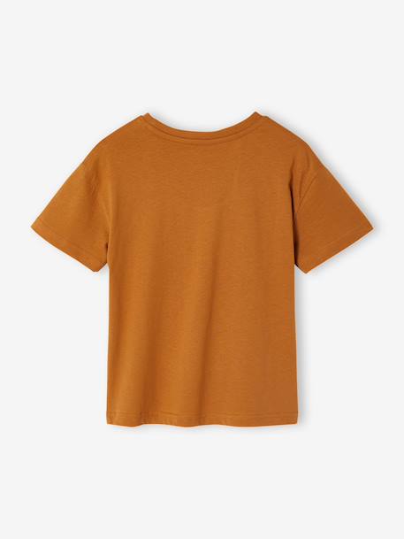 T-shirt met korte mouwen voor jongens hemelsblauw+pecannoot - vertbaudet enfant 