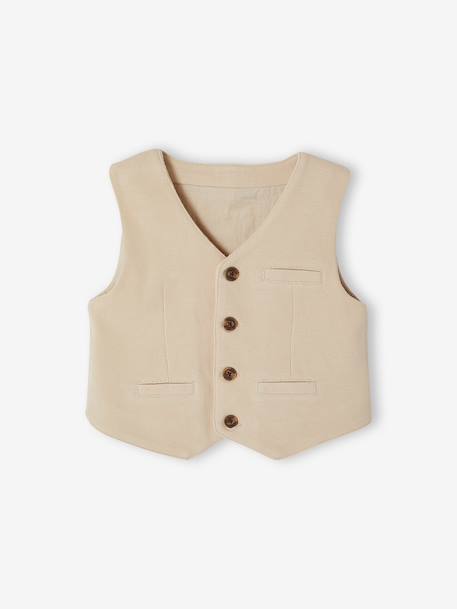 Ensemble 4 pièces bébé garçon cérémonie beige - vertbaudet enfant 