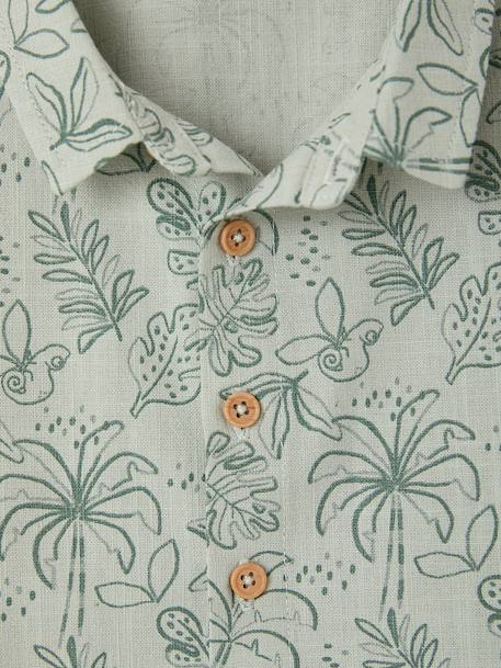 Ensemble chemise short bébé garçon vert sauge - vertbaudet enfant 