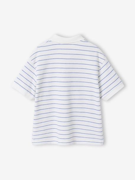 Polo manches courtes rayé écru - vertbaudet enfant 