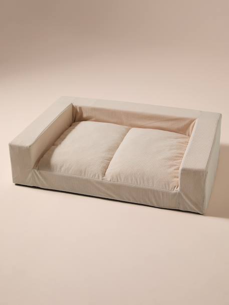 XL Sofa hond fluweel / velours ecru - vertbaudet enfant 