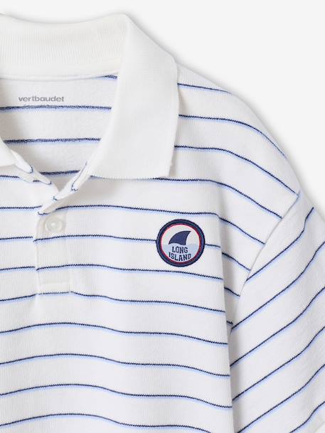 Polo manches courtes rayé écru - vertbaudet enfant 
