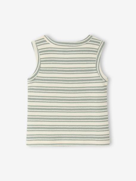 Débardeur bébé garçon rayé coton bio rayé blanc - vertbaudet enfant 