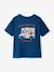 Jongensshirt met motief op de voor- en achterkant hemelsblauw+oceaanblauw+rozenhout+wit - vertbaudet enfant 
