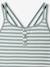 Maillot de bain 1 pièce rayures vert sauge - vertbaudet enfant 