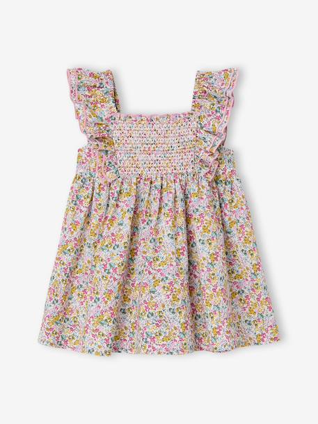 Babyjurk met bijpassende slipjes for girls van biologisch katoen meerkleurig - vertbaudet enfant 