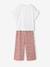 Ensemble T-shirt pantalon large fille blush+écru - vertbaudet enfant 