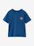 Jongensshirt met motief op de voor- en achterkant hemelsblauw+oceaanblauw+rozenhout+wit - vertbaudet enfant 