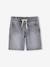 Bermuda garçon jean facile à enfiler bleu imprimé+denim gris+double stone+rayé bleu+stone - vertbaudet enfant 