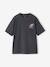 Oversized t-shirt voor jongens van katoen antraciet - vertbaudet enfant 