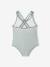 Maillot de bain 1 pièce rayures vert sauge - vertbaudet enfant 