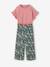 Ensemble T-shirt pantalon large fille blush+écru - vertbaudet enfant 