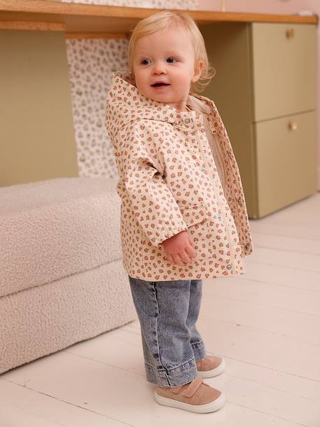 Baby baskets van leer met klittenband lichtroze - vertbaudet enfant 