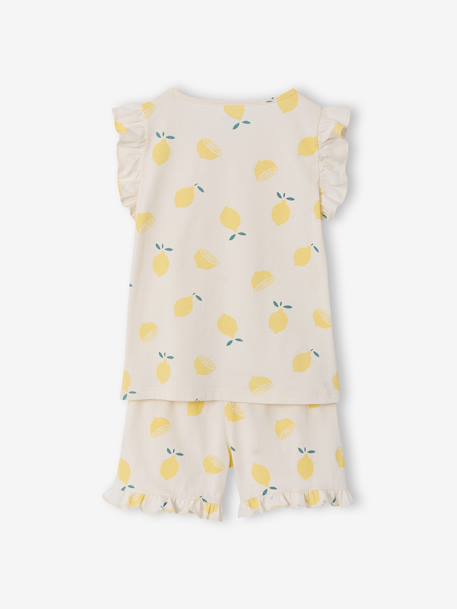 Lot 2 pyjashort manches courtes jaune pâle - vertbaudet enfant 