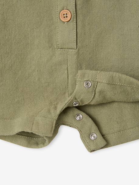 Ensemble body salopette bébé garçon kaki - vertbaudet enfant 