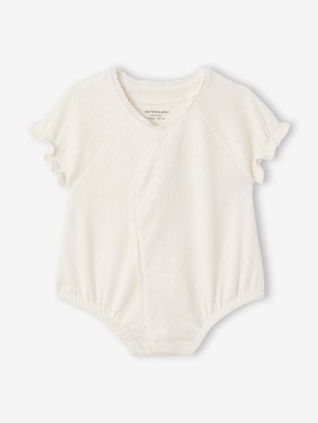 Set van 2 combishorts voor babymeisjes ecru - vertbaudet enfant 