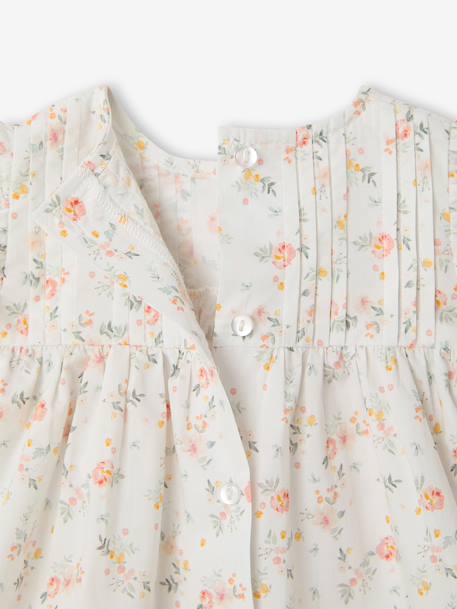 Robe manches courtes fille bébé écru - vertbaudet enfant 