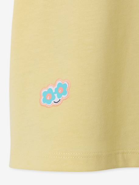 T-shirt manches courtes fille jaune pâle - vertbaudet enfant 