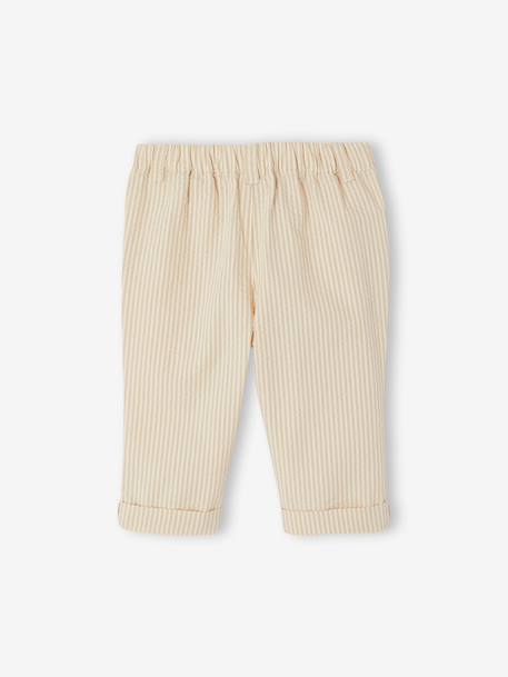 Pantalon bébé garçon taille élastiquée beige - vertbaudet enfant 