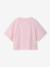 T-shirt fille cropped manches courtes beige+écru+rose poudré - vertbaudet enfant 