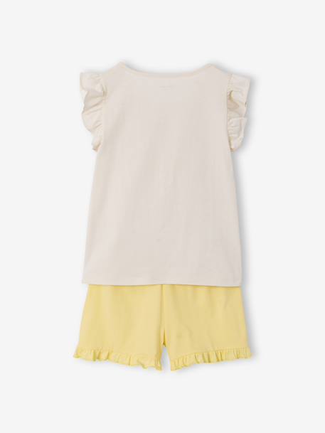 Lot 2 pyjashort manches courtes jaune pâle - vertbaudet enfant 