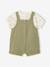 Ensemble body salopette bébé garçon kaki - vertbaudet enfant 