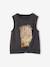 T-shirt fille imprimé anthracite+écru - vertbaudet enfant 