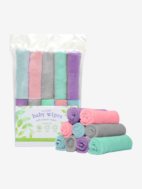 Lingettes bébé lavables (x10) NUAGE - vertbaudet enfant 