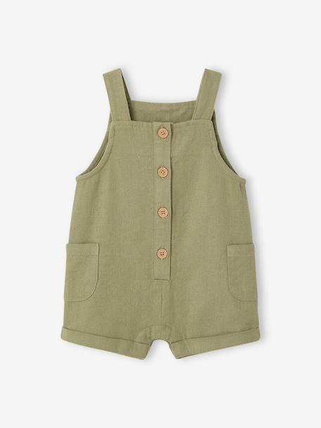 Ensemble body salopette bébé garçon kaki - vertbaudet enfant 