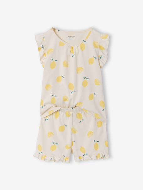Set van 2 pyjamashorts met korte mouwen lichtgeel - vertbaudet enfant 
