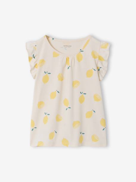 Lot 2 pyjashort manches courtes jaune pâle - vertbaudet enfant 