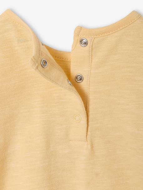 'Zeedieren' baby T-shirt met korte mouwen beige+goudgeel - vertbaudet enfant 