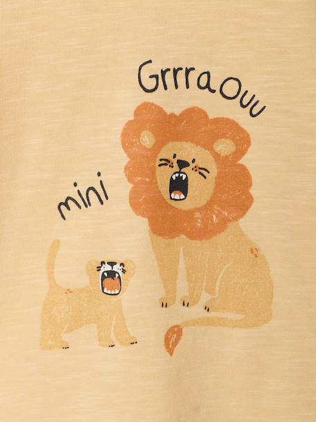 'Zeedieren' baby T-shirt met korte mouwen beige+goudgeel - vertbaudet enfant 