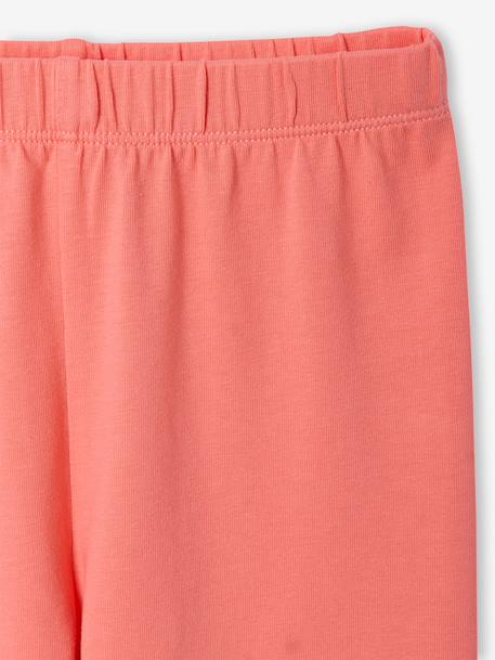 Lot de 2 leggings fille mi-mollets gris chiné+mauve+vert émeraude - vertbaudet enfant 