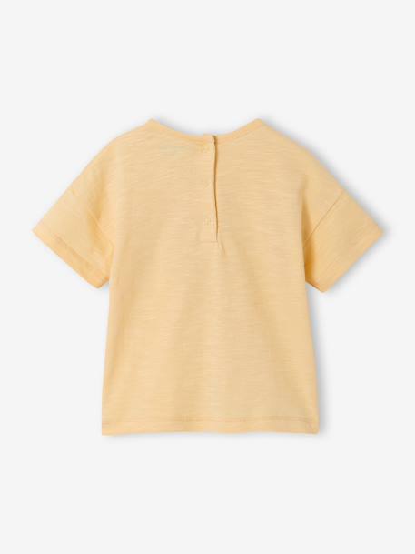 'Zeedieren' baby T-shirt met korte mouwen beige+goudgeel - vertbaudet enfant 