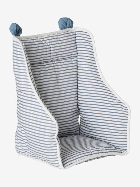 Coussin de chaise haute VERTBAUDET - rayé bleu, Puériculture