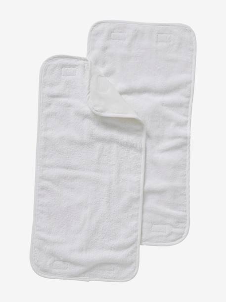 Lot de 2 serviettes de rechange pour tapis à langer nomade blanc - vertbaudet enfant 
