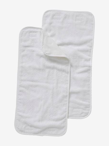 Set van 2 reserve handdoeken voor nomadische verschoningsmat wit - vertbaudet enfant 