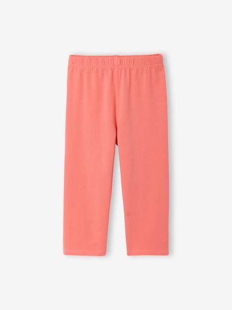 Lot de 2 leggings fille mi-mollets gris chiné+mauve+vert émeraude - vertbaudet enfant 