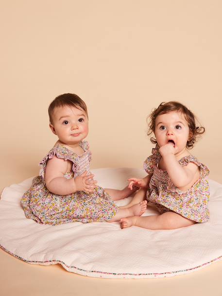 Babyjurk met bijpassende slipjes for girls van biologisch katoen meerkleurig - vertbaudet enfant 