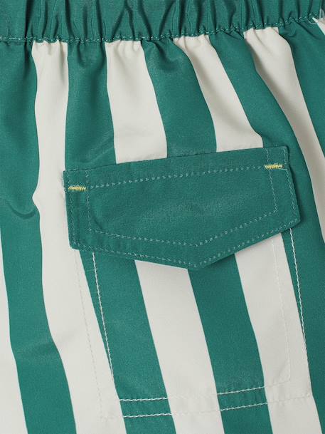 Short de bain garçon rayé vert - vertbaudet enfant 