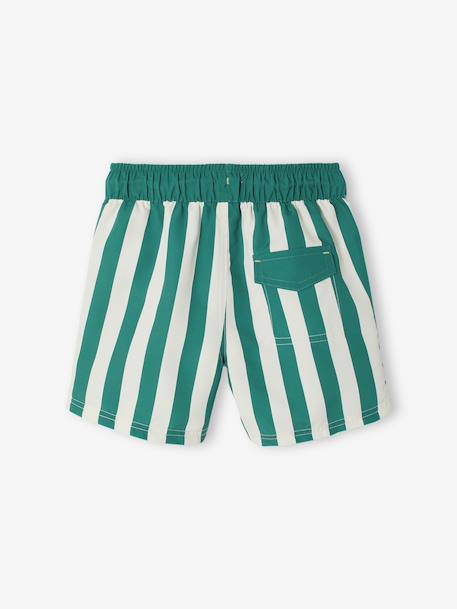 Short de bain garçon rayé vert - vertbaudet enfant 