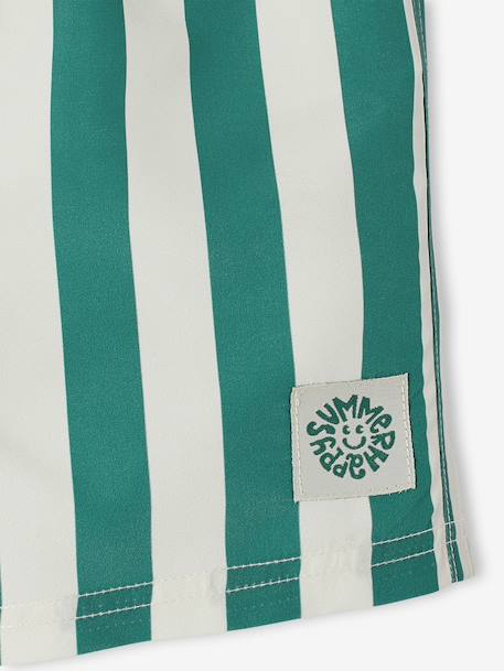 Short de bain garçon rayé vert - vertbaudet enfant 