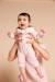 Pyjama bébé col large Capsule mère-fille rose poudré - vertbaudet enfant 