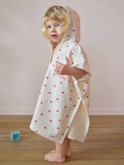 -Poncho bébé coton recyclé personnalisable MON CŒUR